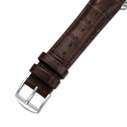 Lorus Mens Sport Silver Leather Watch-RT343LX9