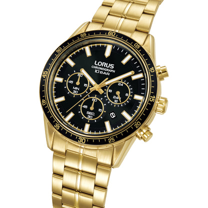 Lorus - Men Gold Stainless Steel Strap Watch - RT350LX9