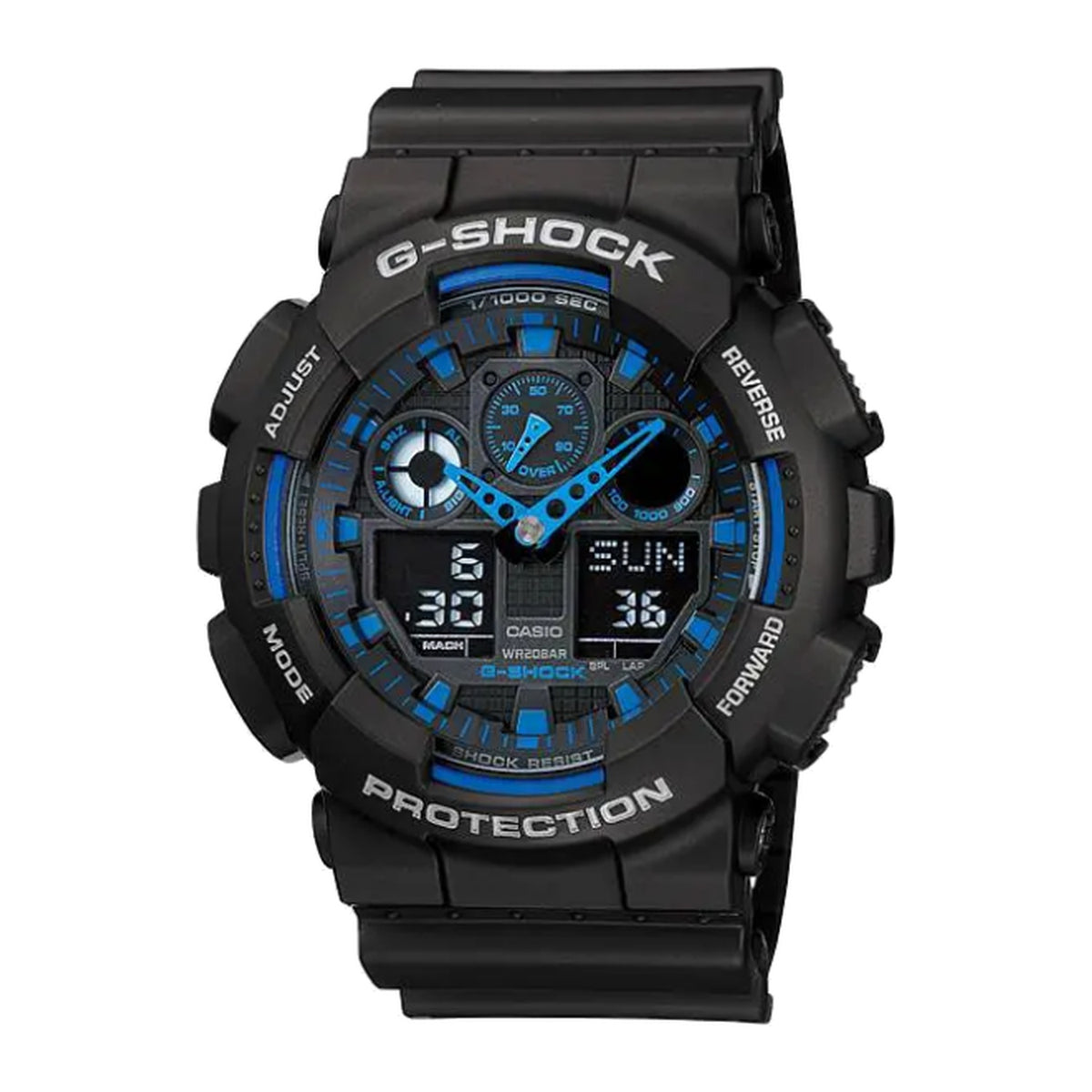 Casio Mens GA-100-1A2DR G-Shock Anadigital Watch