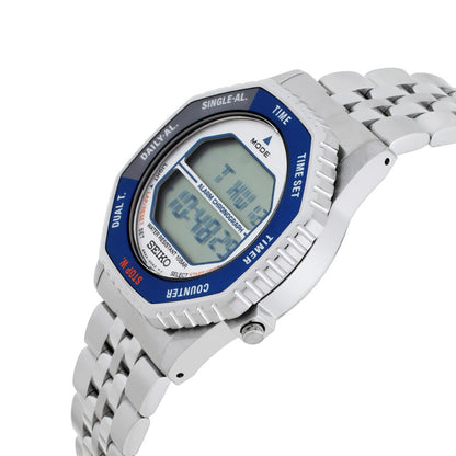 Seiko Retro Digital - Full Stainless Steel Alarm Chronograph - SMGG21P1