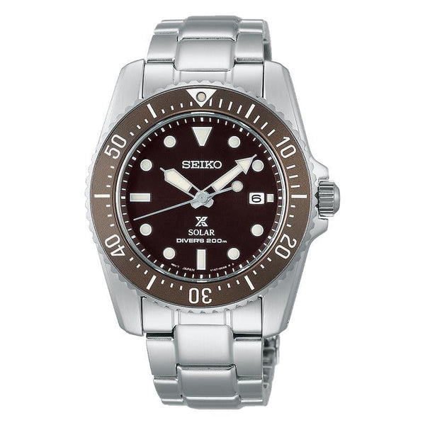 Seiko Prospex Solar Divers Men's Silver Stainless Steel Watch - SNE571P1