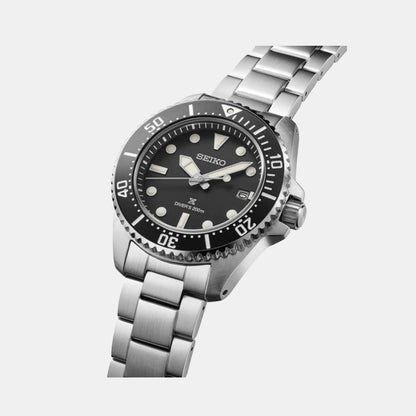 Seiko - Men Silver Stainless Steel Strap Watch - SNE597P1