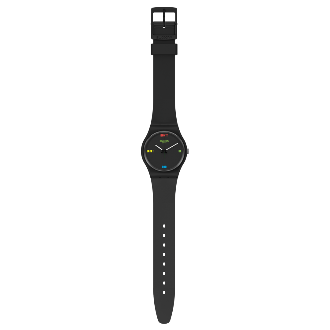 Swatch-Db2L Watch Black Unisex Rubber Watch-SO28B102