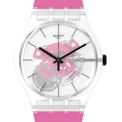 Swatch-Pink Daze Pink Unisex Rubber Watch-SO29K107