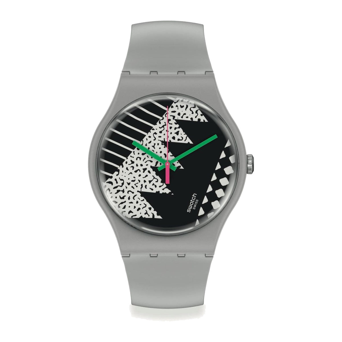Swatch-Gre_Mem L Grey Unisex Rubber Watch-SO32M102