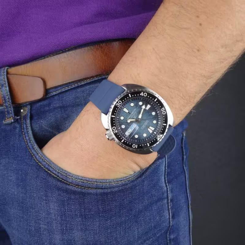 Seiko Gents Prospex Blue Silicone Watch - SRPF77K1