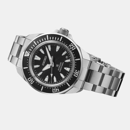 Seiko - Men Silver Stainless Steel Strap Watch - SRPL13K1