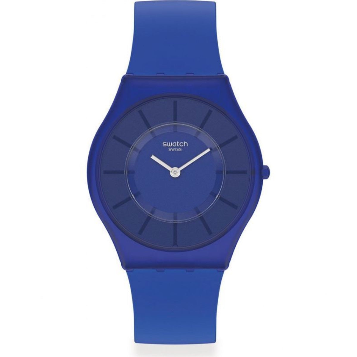 Swatch-Deep Acqua Blue Unisex Rubber Watch-SS08N102