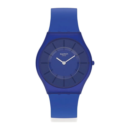 Swatch-Deep Acqua Blue Unisex Rubber Watch-SS08N102
