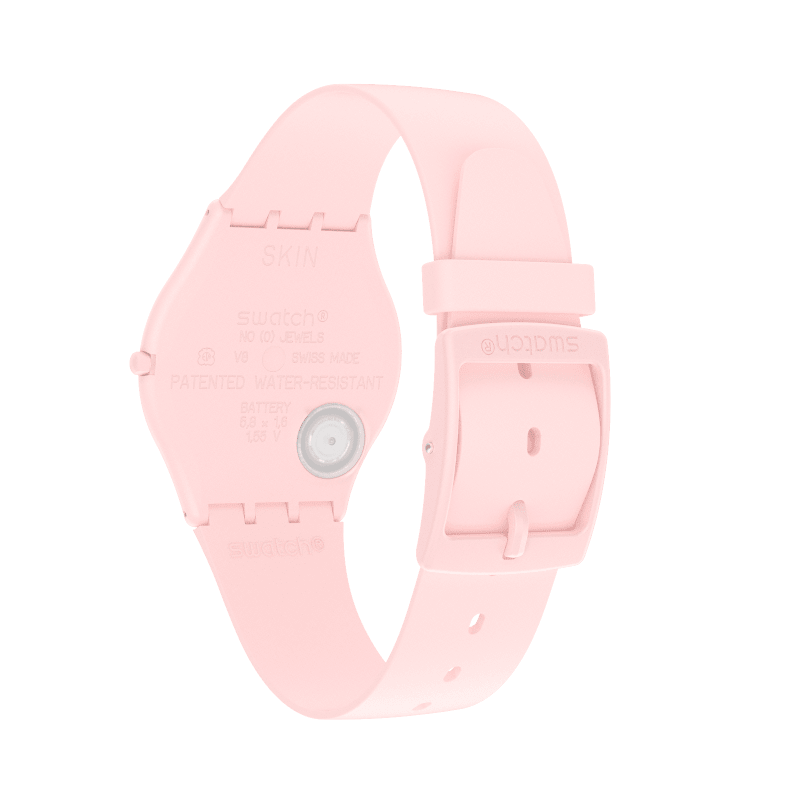 Swatch-Caricia Rosa Pink Unisex Rubber Watch-SS09P100