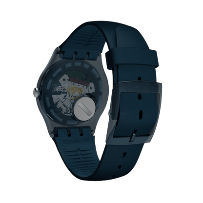 Swatch-Blue Rebel Blue Unisex Rubber Watch-SUON700