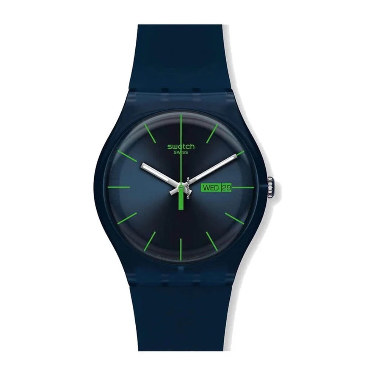 Swatch-Blue Rebel Blue Unisex Rubber Watch-SUON700