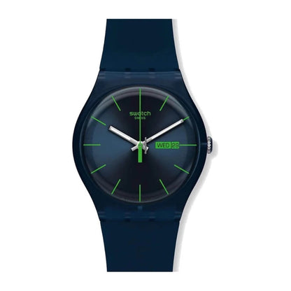 Swatch-Blue Rebel Blue Unisex Rubber Watch-SUON700