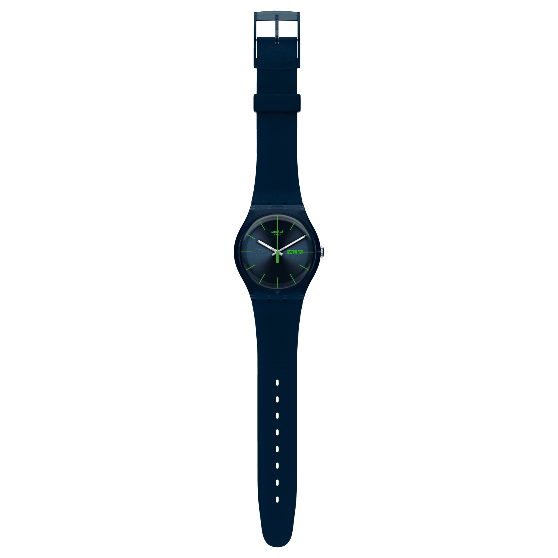 Swatch-Blue Rebel Blue Unisex Rubber Watch-SUON700