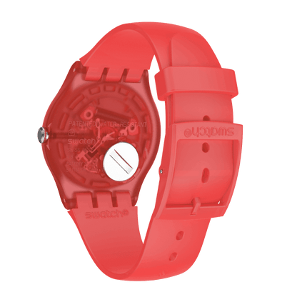 Swatch - Orange Rubber Strap Watch - SUOO105