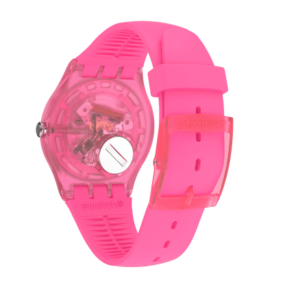 Swatch-Pink Rebel Pink Unisex Rubber Watch-SUOP700