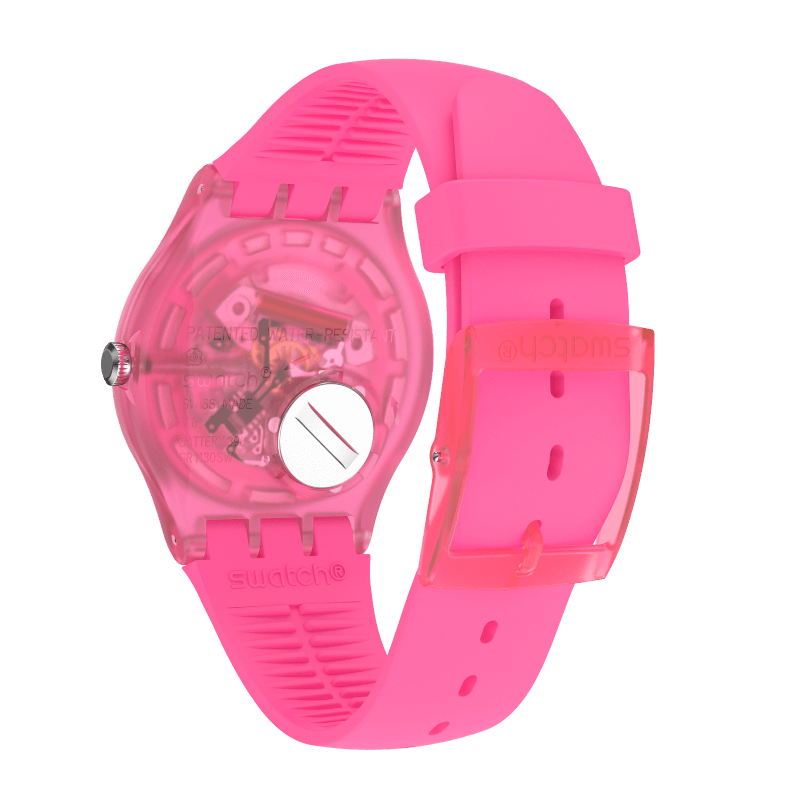 Swatch-Pink Rebel Pink Unisex Rubber Watch-SUOP700