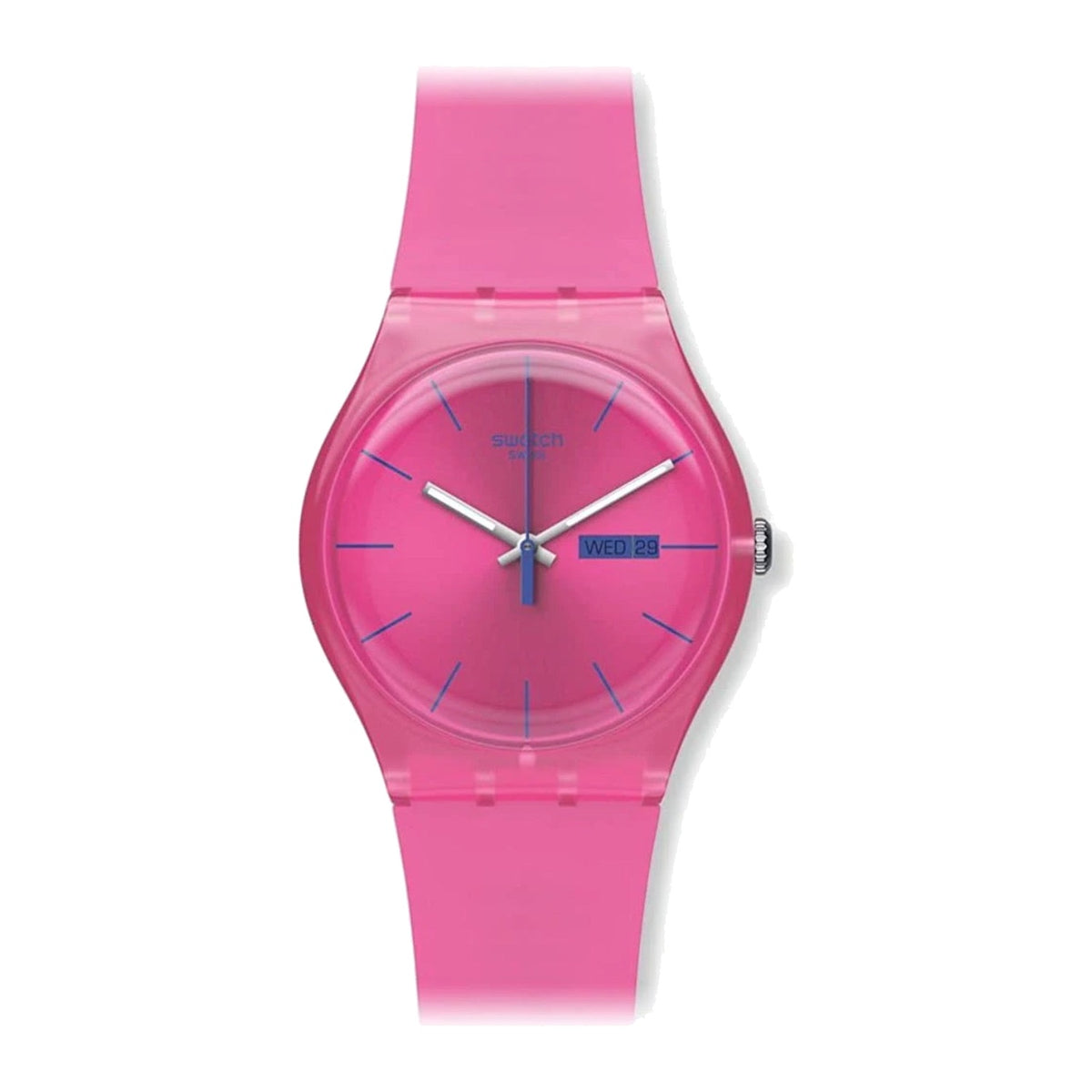 Swatch-Pink Rebel Pink Unisex Rubber Watch-SUOP700