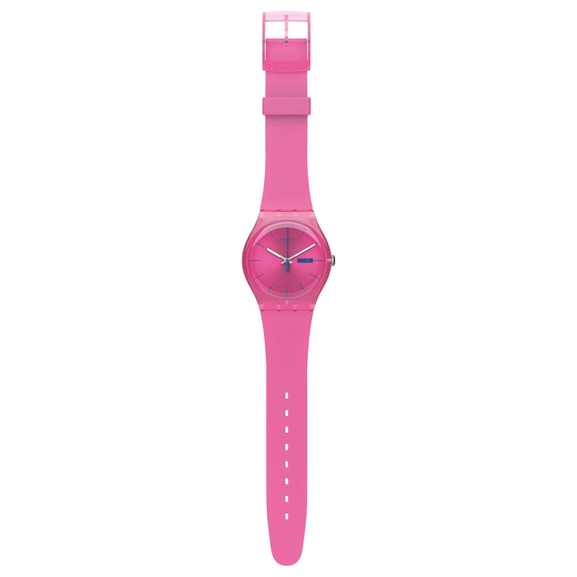 Swatch-Pink Rebel Pink Unisex Rubber Watch-SUOP700