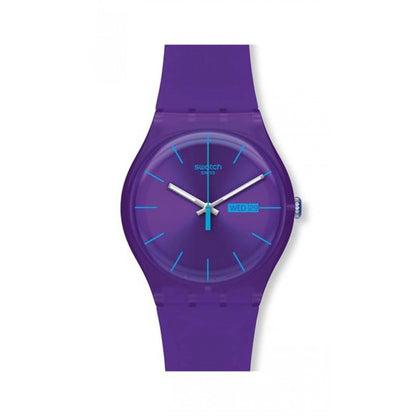 Swatch-Purple Rebel Purple Unisex Rubber Watch-SUOV702