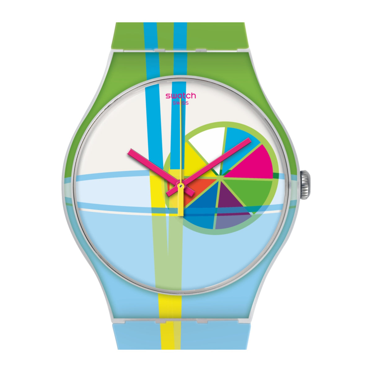 Swatch Rubber Green Unisex Watch-SUOW124