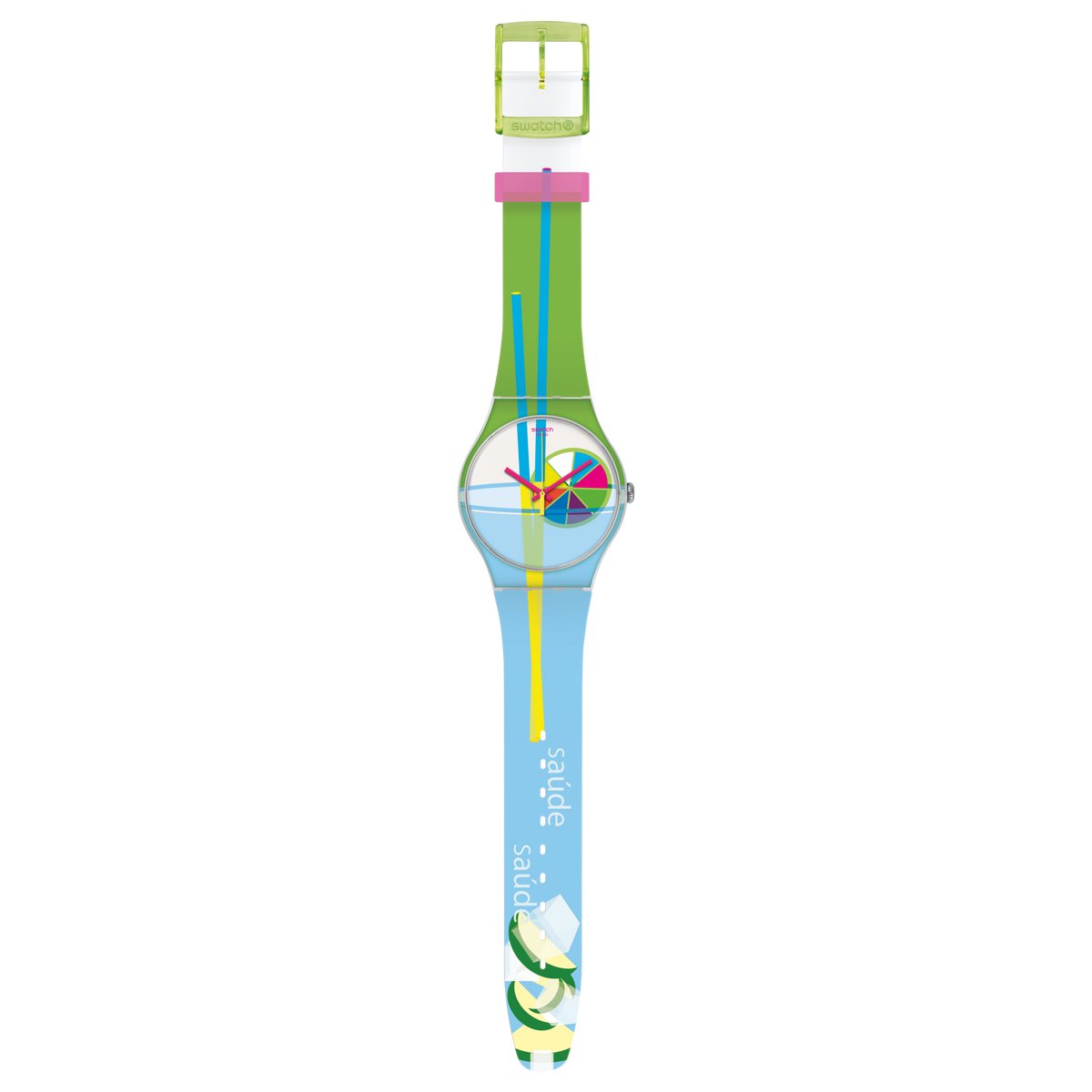 Swatch Rubber Green Unisex Watch-SUOW124