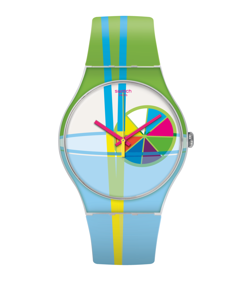 Swatch Rubber Green Unisex Watch-SUOW124