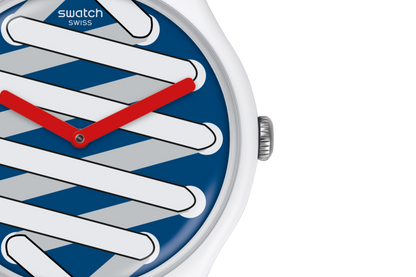 Swatch - Blue Rubber Strap Watch - SUOW143