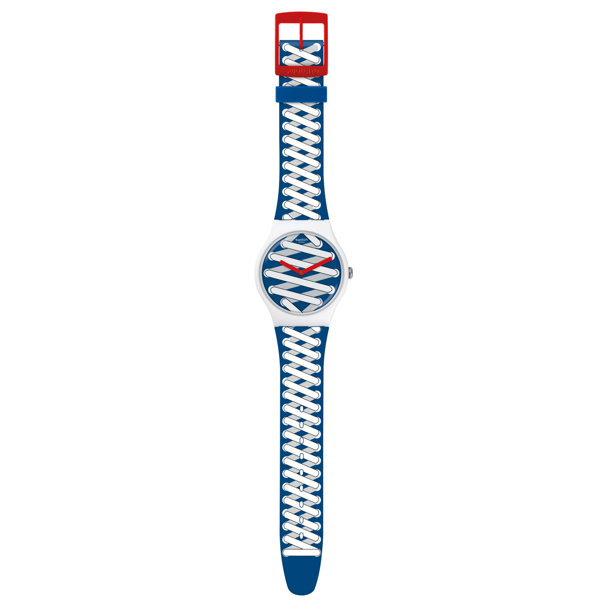 Swatch Rubber Blue Unisex Watch-SUOW143