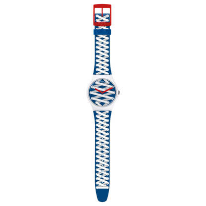 Swatch - Blue Rubber Strap Watch - SUOW143