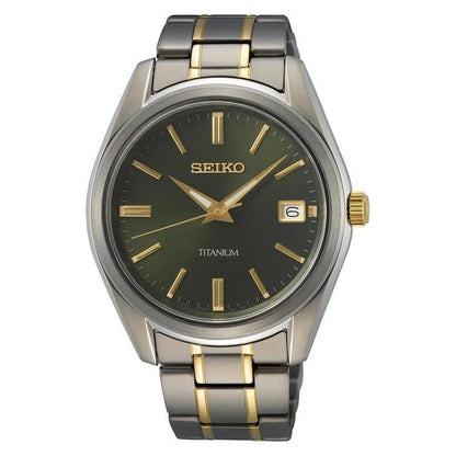 Seiko Titanium Classic Mens Silver Stainless steel Watch-SUR377P1
