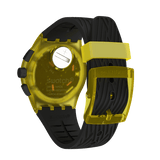 Swatch-Yellow Tire Black Unisex Rubber Watch-SUSJ403