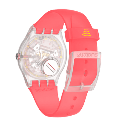 Swatch-Fragole Pay! Red Unisex Rubber Watch-SVIK104-5300