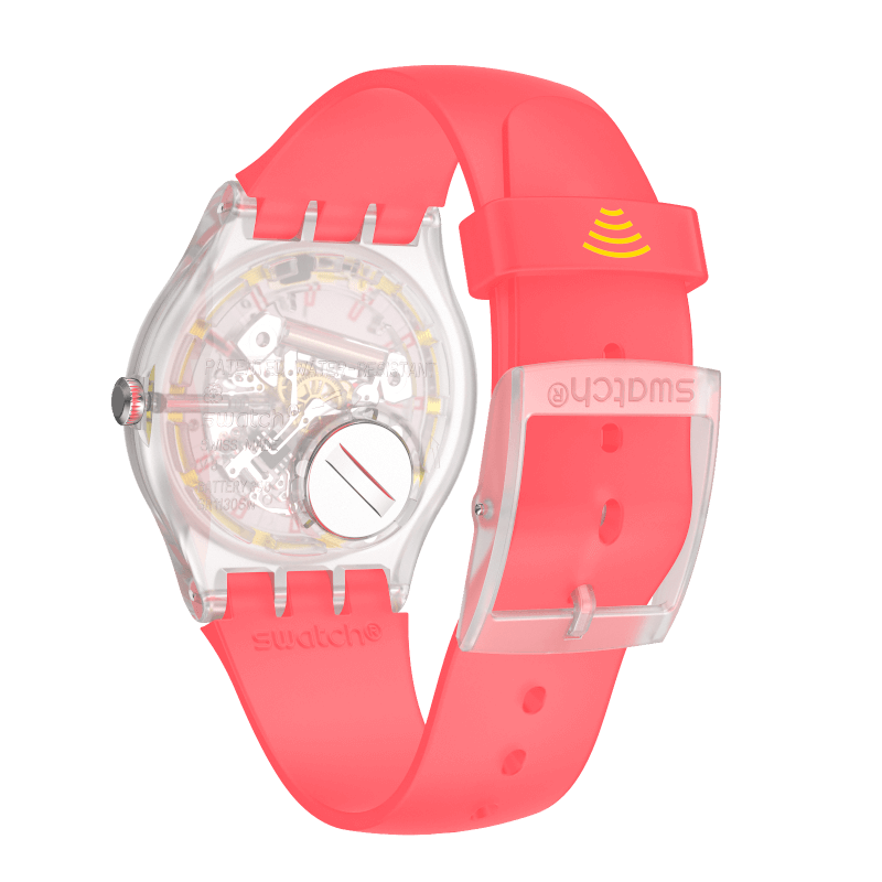 Swatch-Fragole Pay! Red Unisex Rubber Watch-SVIK104-5300
