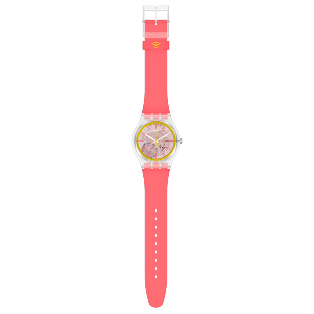 Swatch-Fragole Pay! Red Unisex Rubber Watch-SVIK104-5300