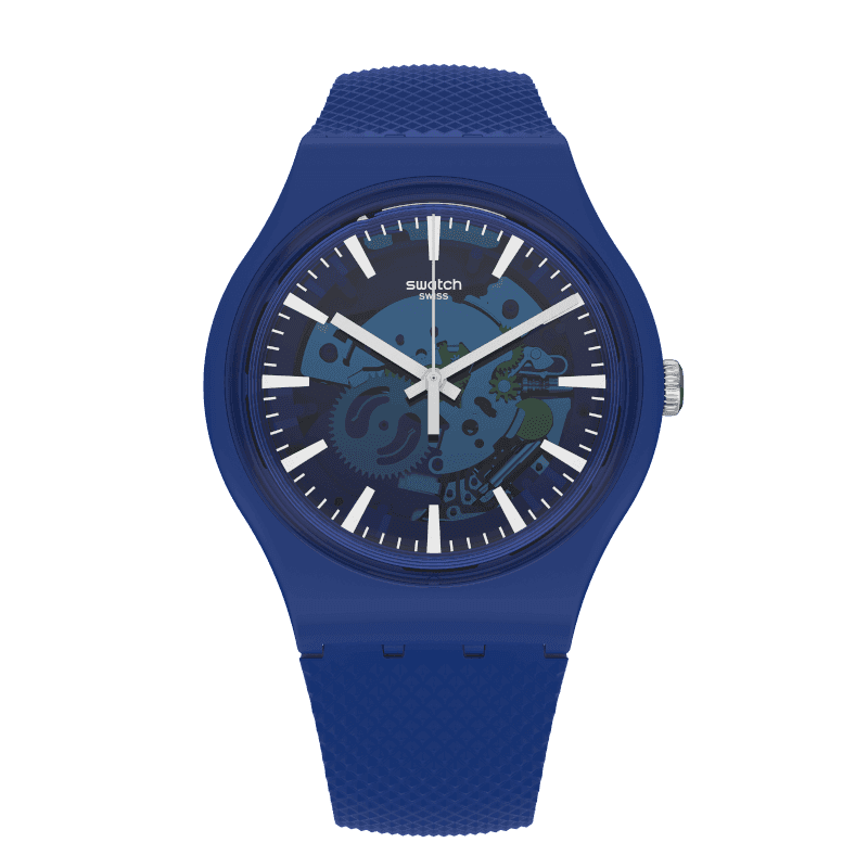 Swatch-Ocean Pay! Blue Unisex Rubber Watch-SVIN103-5300