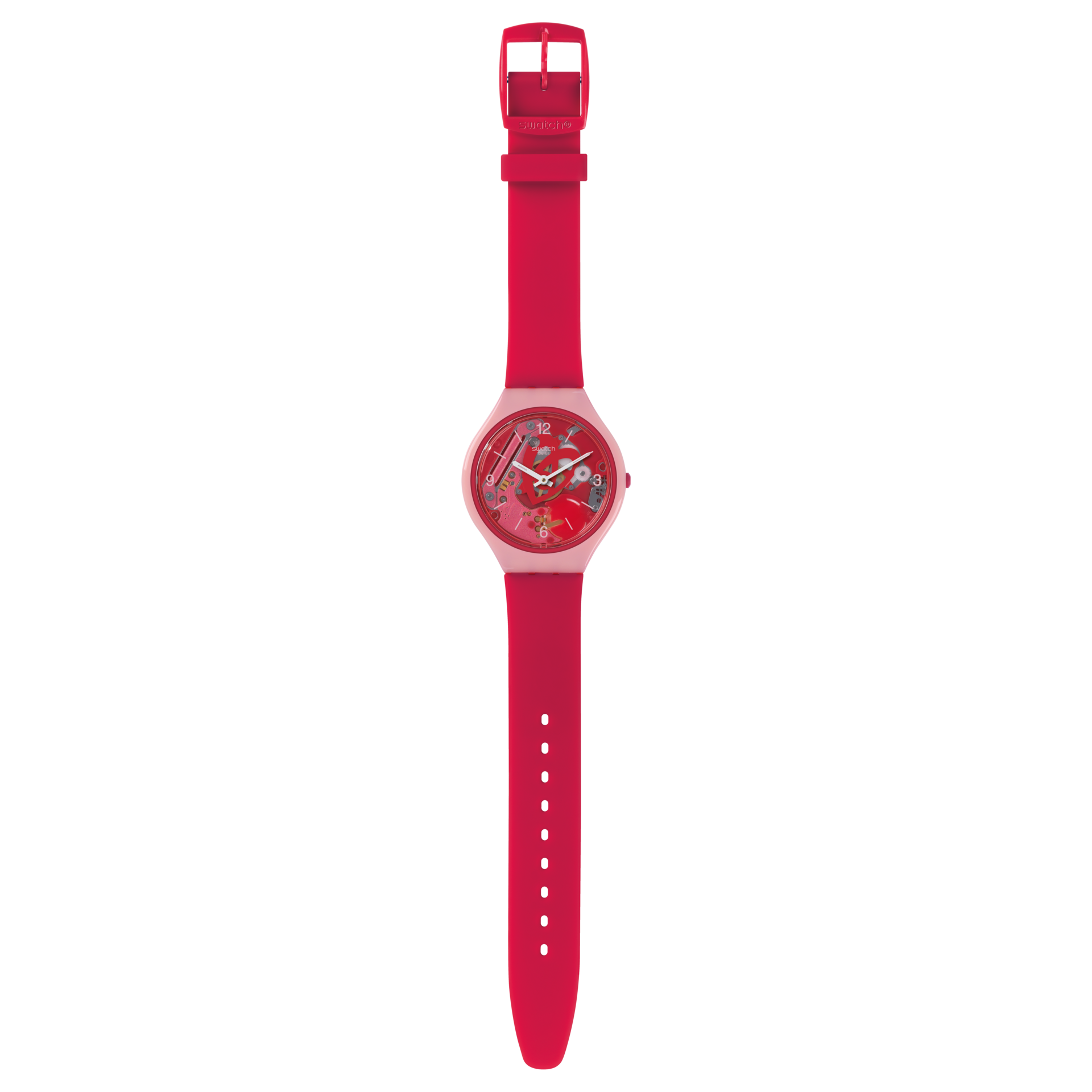 Swatch-Skinamour Pink Unisex Rubber Watch-SVOP100