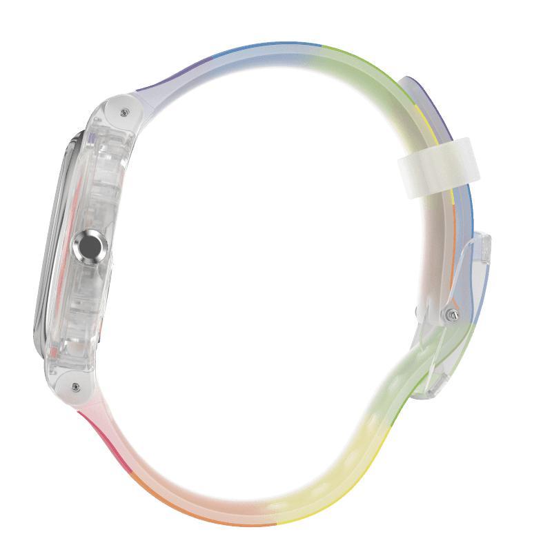 Swatch-#Opensummer Transparent Unisex Rubber Watch-SUOK148