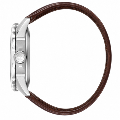 Timberland Day Pond Mens Brown Leather Watch-TDWGB0055801