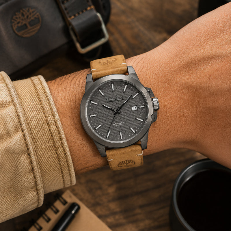 Timberland Mohegan Mens Leather Watch
