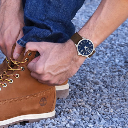 Timberland Trumbull Mens Brown Leather Watch-TDWGB0109002