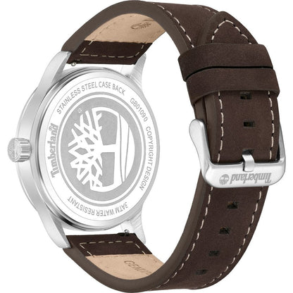 Timberland Trumbull Mens Brown Leather Watch-TDWGB0109003