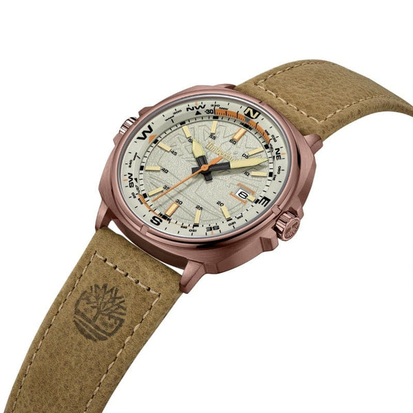 Timberland-Williston Mens Brown Leather Watch-TDWGB2230802