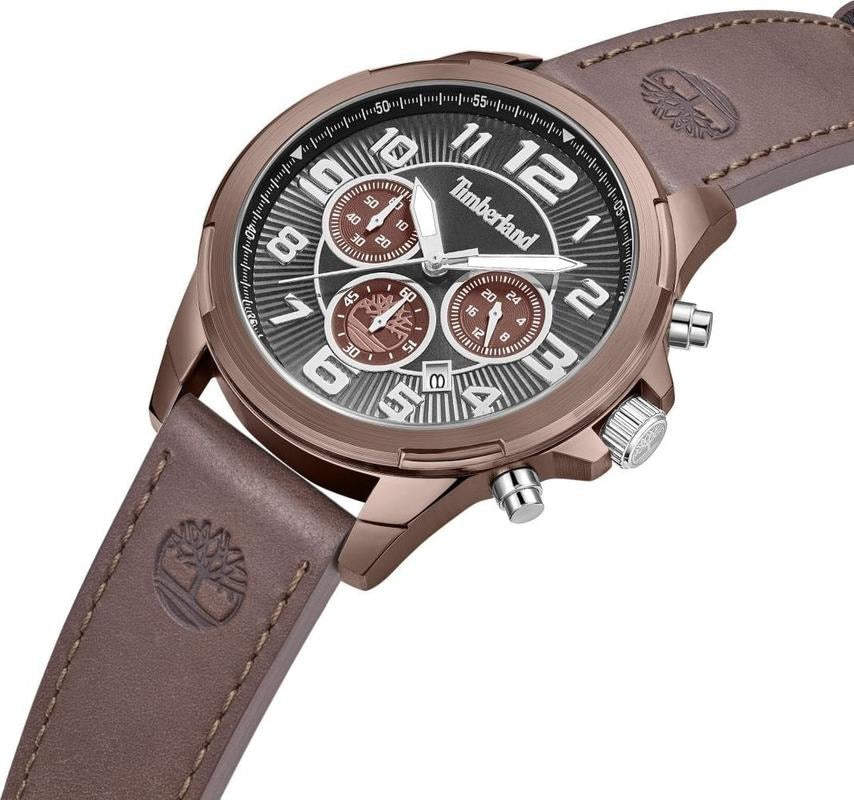 Timberland Pyperville Mens Brown Leather Watch-TDWGC9010003