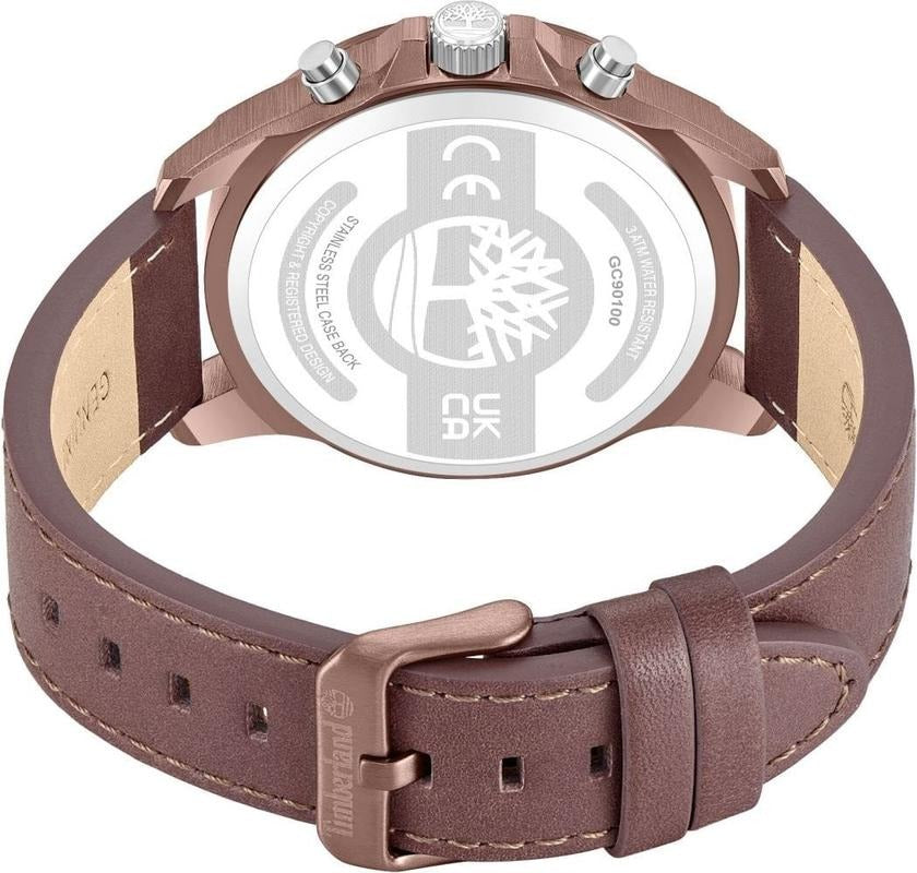 Timberland Pyperville Mens Brown Leather Watch-TDWGC9010003