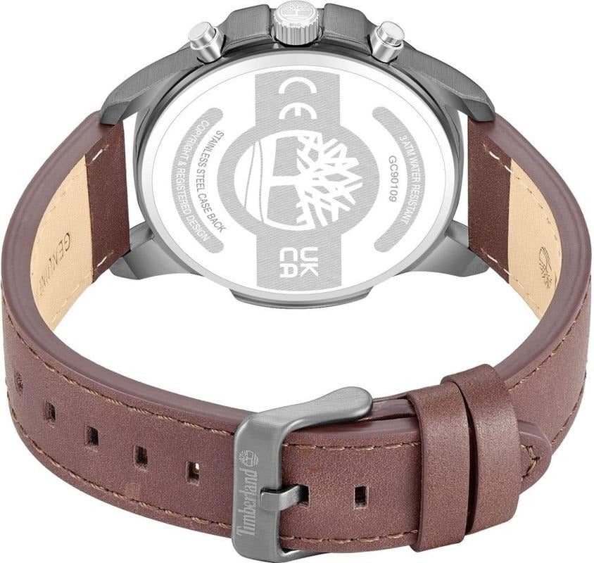 Timberland Kol Saati Mens Brown Leather Watch-TDWGC9010903