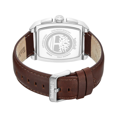Timberland Morristown Mens Brown Leather Strap Watch-TDWGF0094103