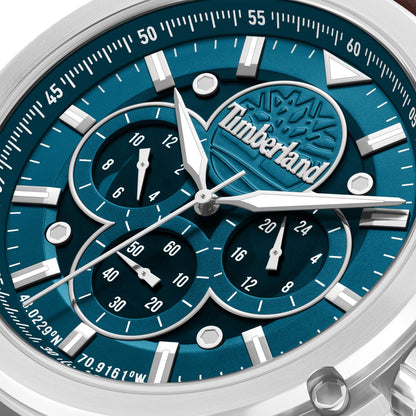 Timberland Fast Strike Mens Brown Leather Strap Watch-TDWGF0095501