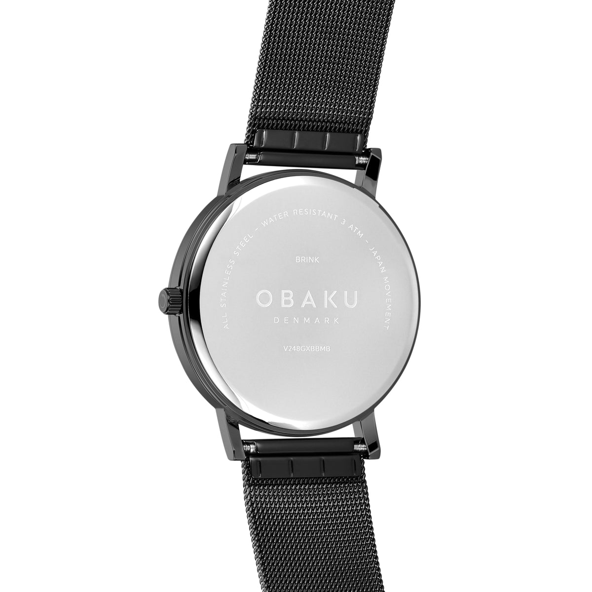 Obaku - Men Black Stainless Steel Strap Watch - V248GXBBMB