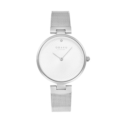 Obaku - Women Black Stainless Steel Strap Watch - V256LXBBMB